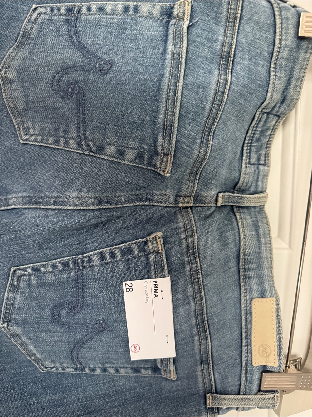 AGJEANS Cigarette leg light blue jeans
